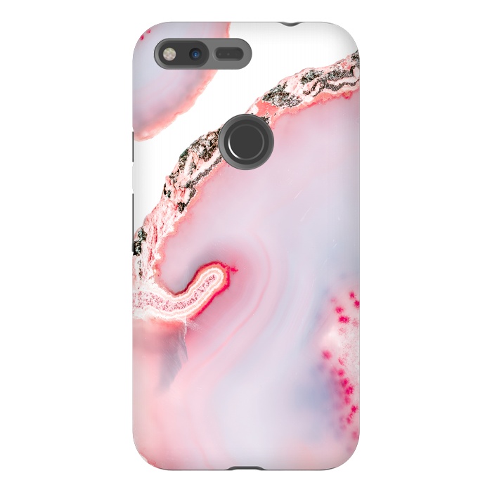 Pixel XL StrongFit Pink Agate Slices by  Utart