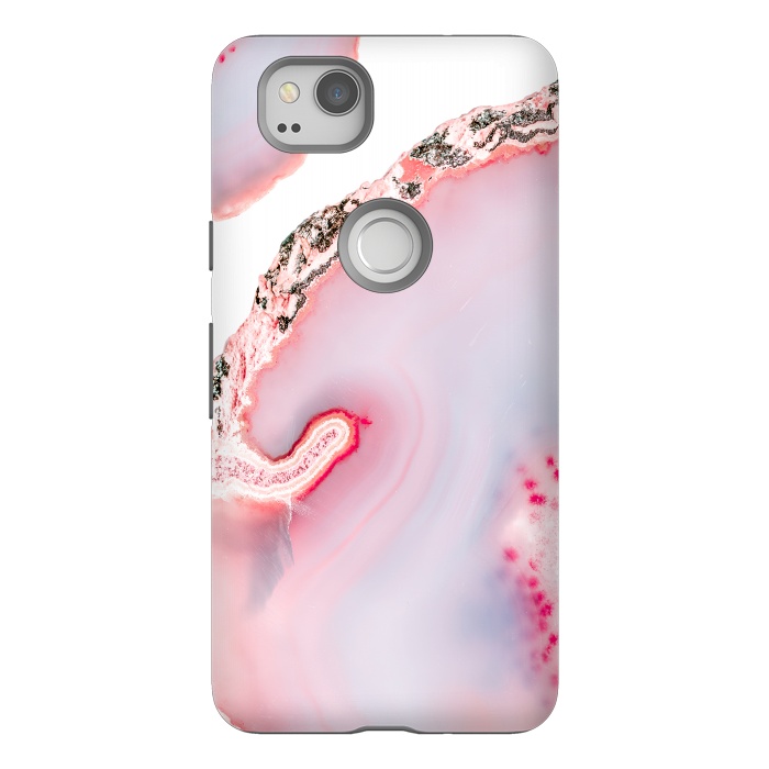 Pixel 2 StrongFit Pink Agate Slices by  Utart
