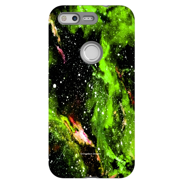 Pixel StrongFit Green Galaxy by Gringoface Designs