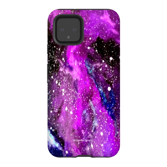 Pixel 4 StrongFit Ultraviolet Galaxy by Gringoface Designs