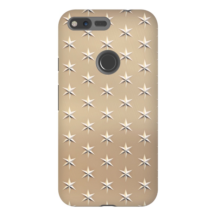 Pixel XL StrongFit Silver Stars On  Gold by Andrea Haase