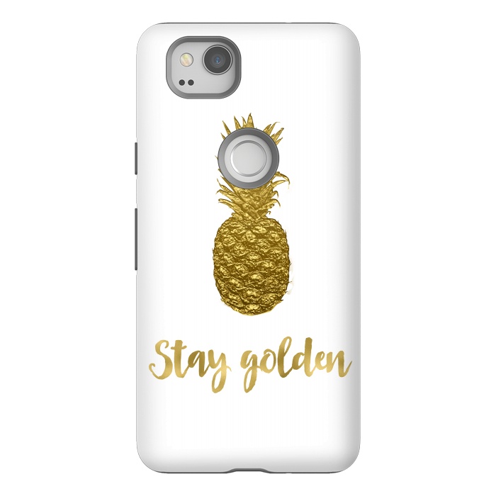 Pixel 2 StrongFit Stay Golden Precious Pineapple by Andrea Haase