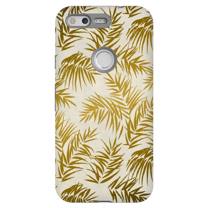 Pixel StrongFit Golden Palm Leaves 2 by Andrea Haase