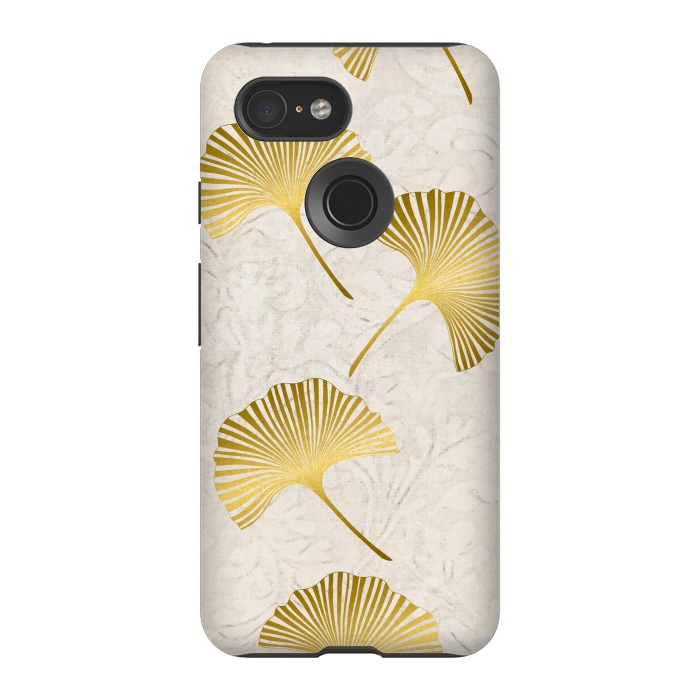 Pixel 3 StrongFit Golden Gingko Leaves by Andrea Haase