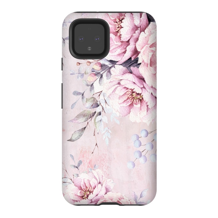Pixel 4 StrongFit Vintage roses and Peonies by  Utart