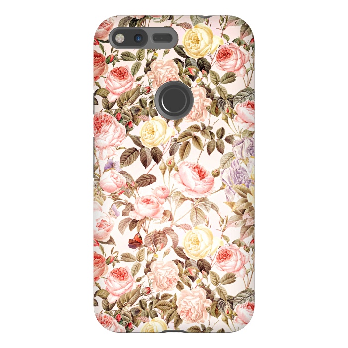 Pixel XL StrongFit Vintage Roses Pattern by  Utart