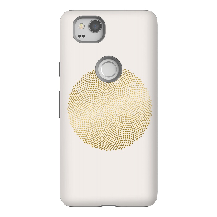 Pixel 2 StrongFit Golden Ornament Off White by Andrea Haase