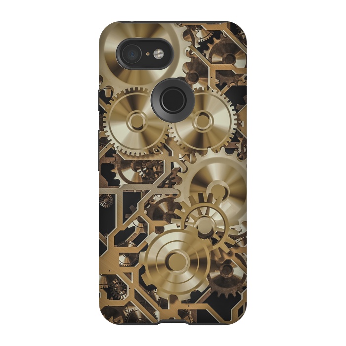 Pixel 3 StrongFit Steampunk Gold by Andrea Haase