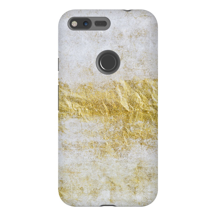Pixel XL StrongFit Concrete And Gold 2 by Andrea Haase