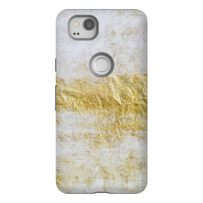 Pixel 2 StrongFit Concrete And Gold 2 by Andrea Haase
