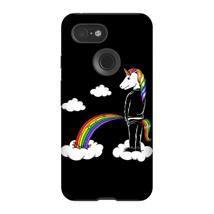 Pixel 3 StrongFit Unicorn Rainbow by Coffee Man