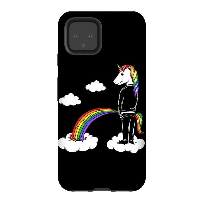 Pixel 4 StrongFit Unicorn Rainbow by Coffee Man
