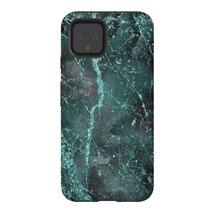 Pixel 4 StrongFit Glamorous Turquoise Glitter 2 by Andrea Haase
