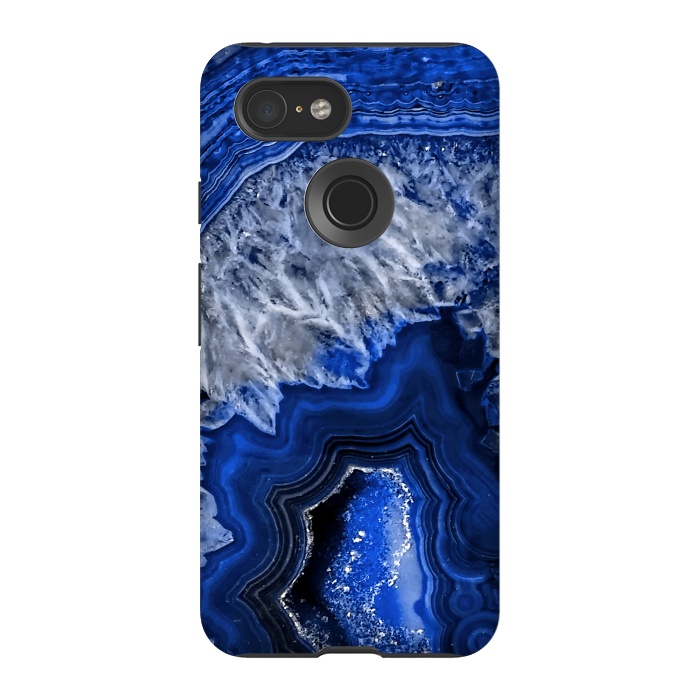 Pixel 3 StrongFit Night Blue Agate by  Utart