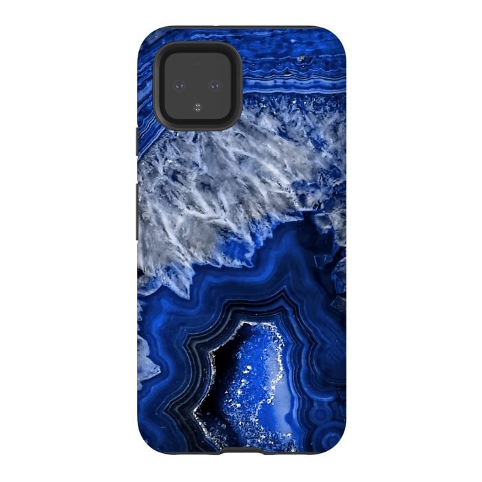 Pixel 4 StrongFit Night Blue Agate by  Utart