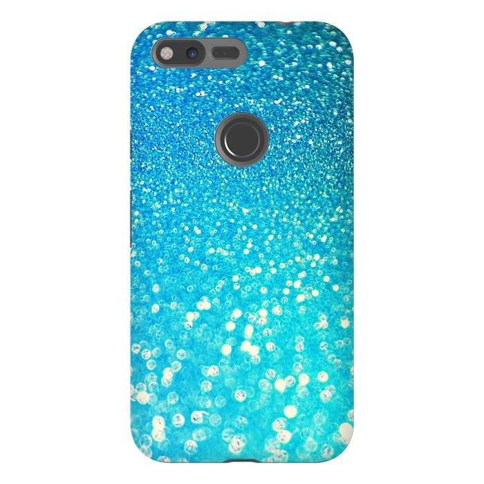 Pixel XL StrongFit Ocean Teal Blue Glitter by  Utart