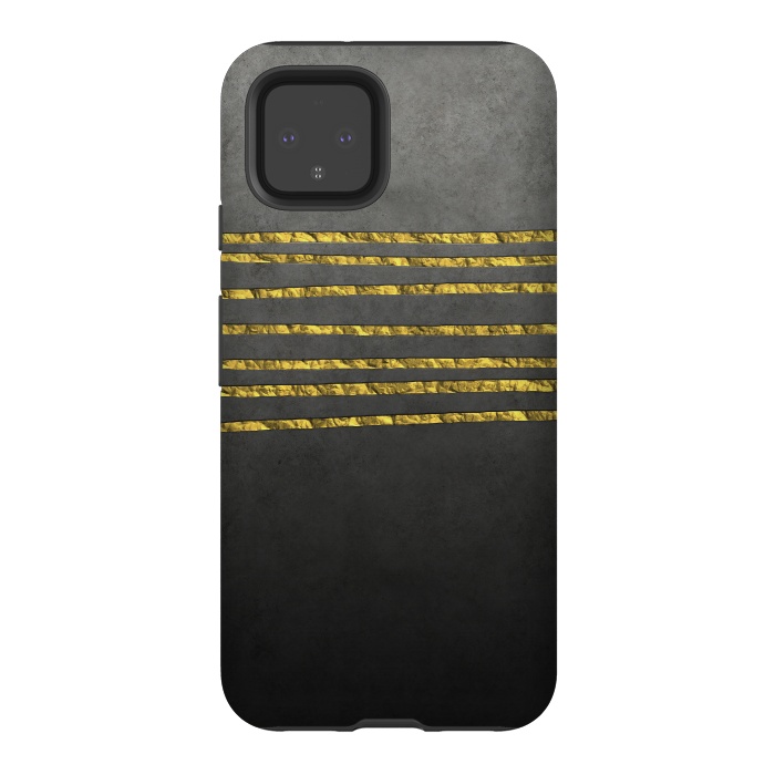 Pixel 4 StrongFit Golden Glamour Lines by Andrea Haase