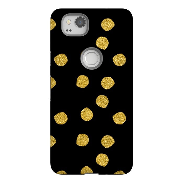 Pixel 2 StrongFit Golden Glamour Dots by Andrea Haase