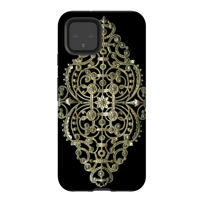 Pixel 4 StrongFit Golden Ornamental Jewelry by Andrea Haase