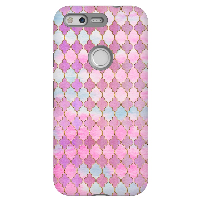 Pixel StrongFit Multicolor Pink Moroccan Shapes Pattern  by  Utart