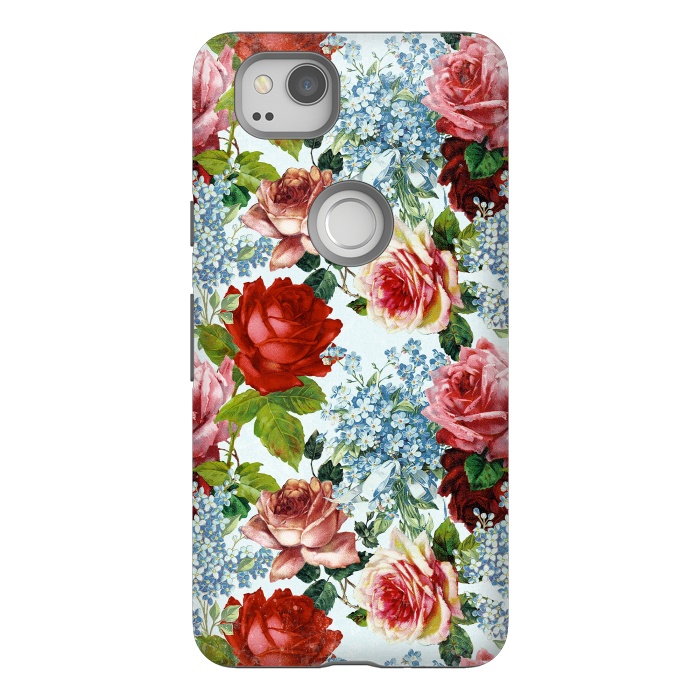 Pixel 2 StrongFit Vintage roses and Forget Me Not by  Utart