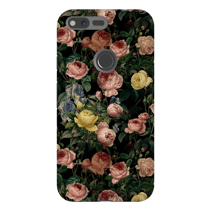 Pixel XL StrongFit Night Vintage Roses by  Utart