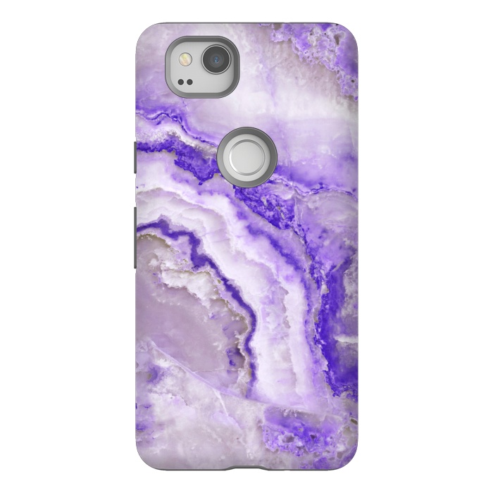 Pixel 2 StrongFit Ultra Violet Veined Marble by  Utart