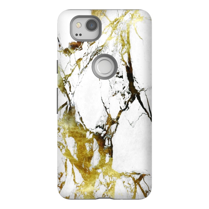 Pixel 2 StrongFit Gold-White Marble Impress by ''CVogiatzi.