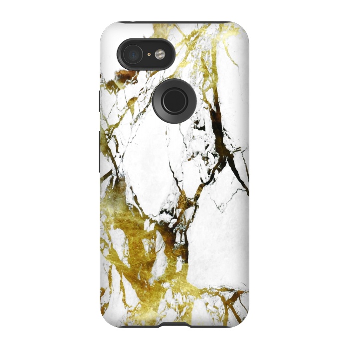 Pixel 3 StrongFit Gold-White Marble Impress by ''CVogiatzi.