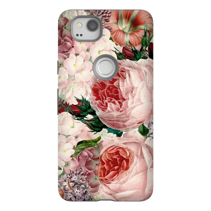 Pixel 2 StrongFit Roses and Hydrangea Pattern by  Utart