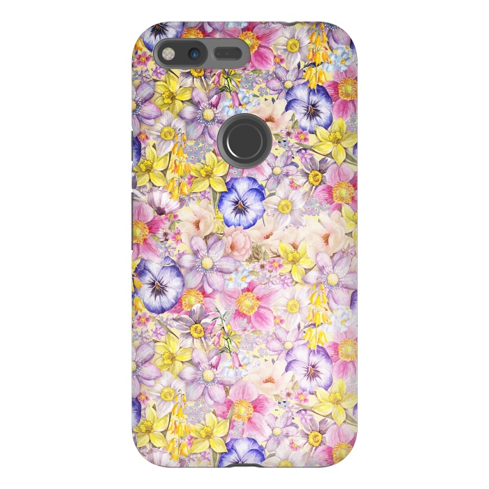 Pixel XL StrongFit Lovely Spring Pansy Pattern by  Utart