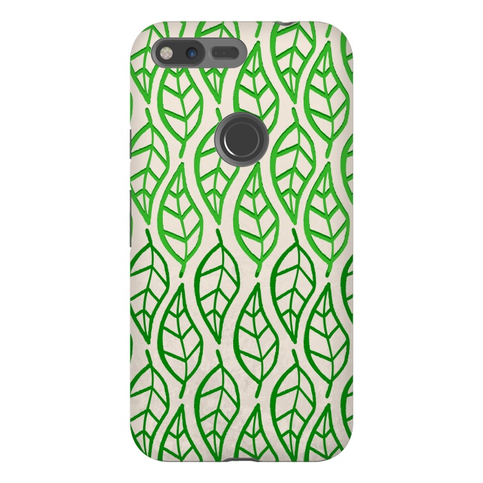 Pixel XL StrongFit leaf pattern green by MALLIKA