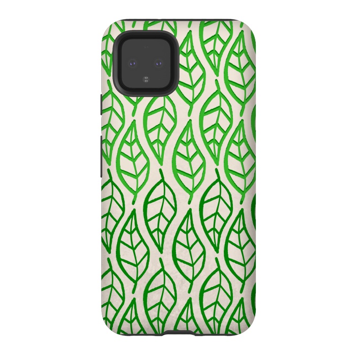 Pixel 4 StrongFit leaf pattern green by MALLIKA