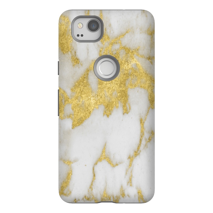 Pixel 2 StrongFit Gold marble by haroulita