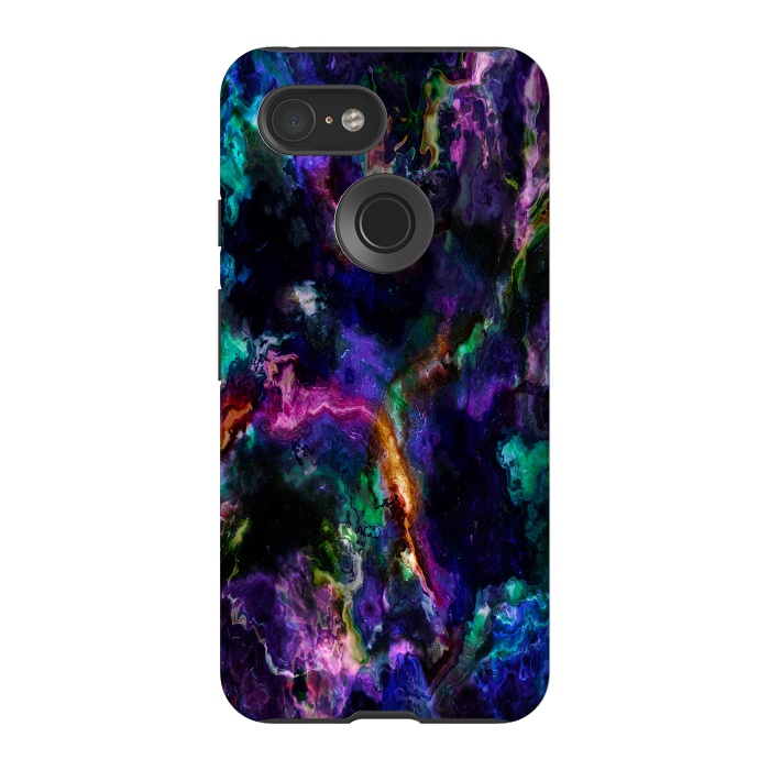 Pixel 3 StrongFit Colorful marble by haroulita
