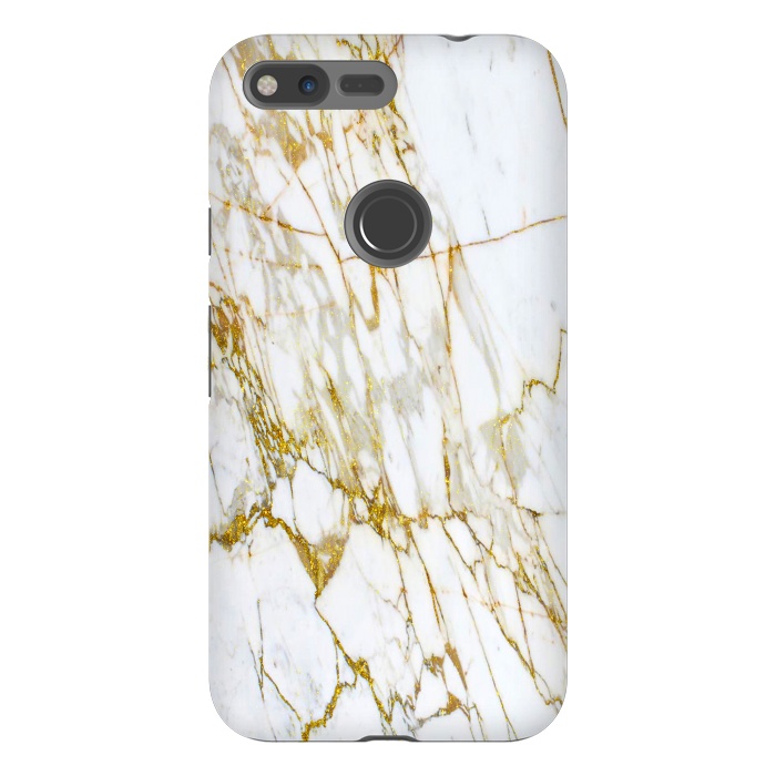 Pixel XL StrongFit white gold marble by haroulita