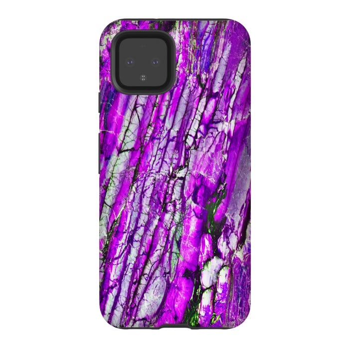 Pixel 4 StrongFit ultra violet texture marble by haroulita