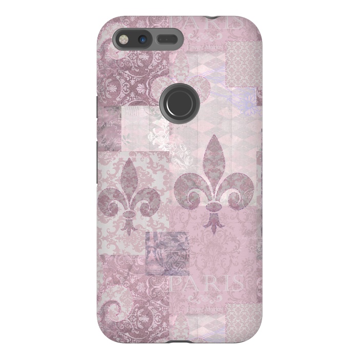 Pixel XL StrongFit Romantic Vintage Pattern Soft Pink by Andrea Haase