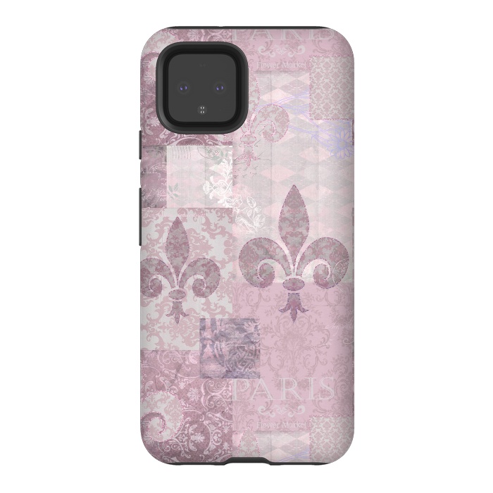 Pixel 4 StrongFit Romantic Vintage Pattern Soft Pink by Andrea Haase