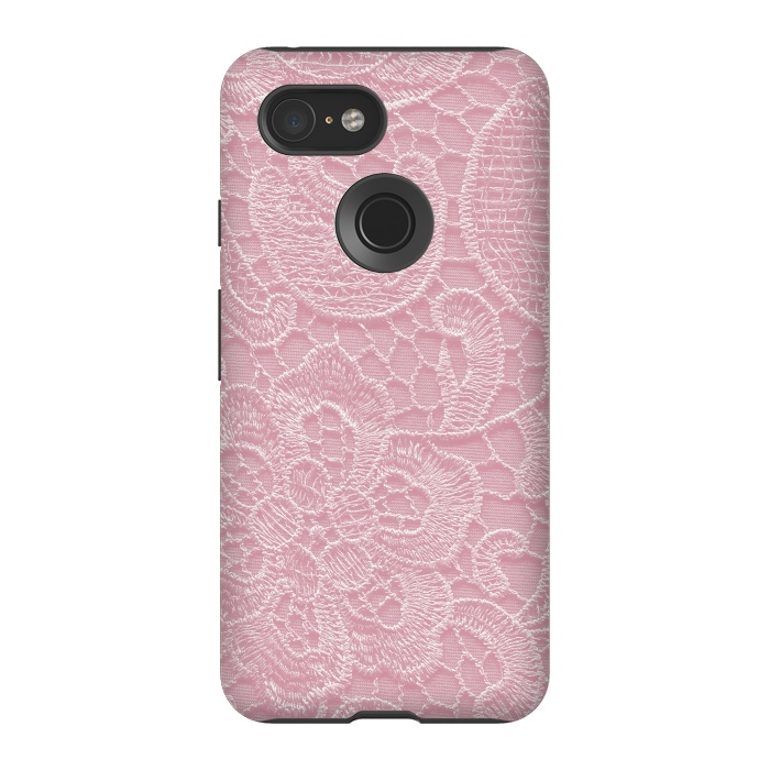Pixel 3 StrongFit Pink Lace by Andrea Haase