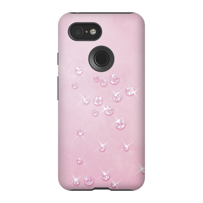 Pixel 3 StrongFit Sparkling Pink Rhinestones by Andrea Haase