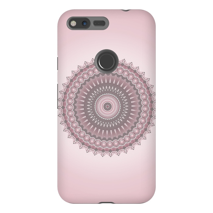 Pixel XL StrongFit Soft Pink Mandala Design by Andrea Haase