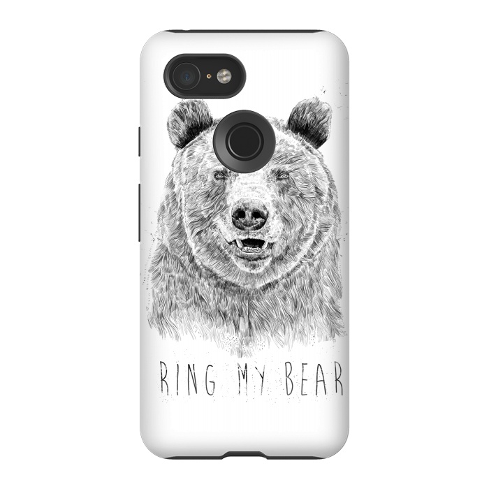 Pixel 3 StrongFit Ring my bear (bw) by Balazs Solti