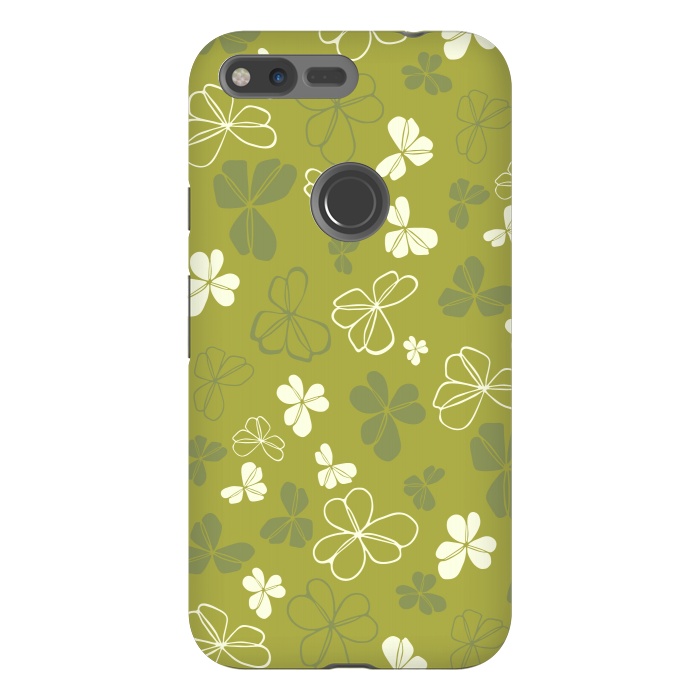 Pixel XL StrongFit Lucky Clover in Green and White by Paula Ohreen