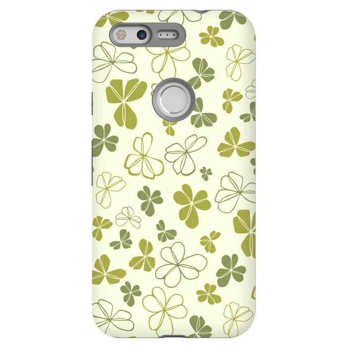 Pixel StrongFit Lucky Clover in Cream and Green by Paula Ohreen