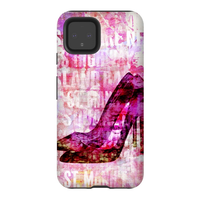 Pixel 4 StrongFit High Heels Pink Mixed Media Art by Andrea Haase