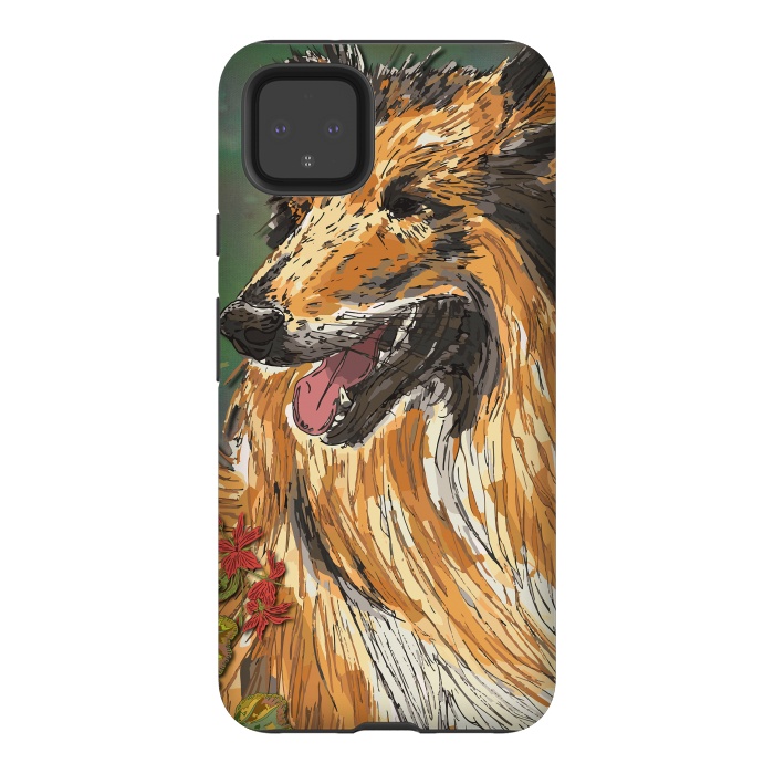 Pixel 4XL StrongFit Rough Collie (Summer) by Lotti Brown
