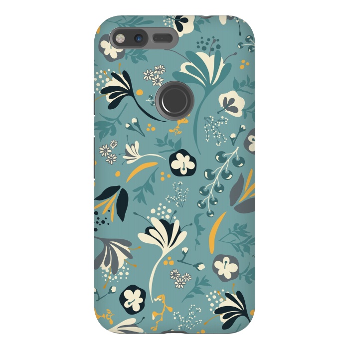 Pixel XL StrongFit Beautiful BC Bloom in Blue and Yellow by Paula Ohreen