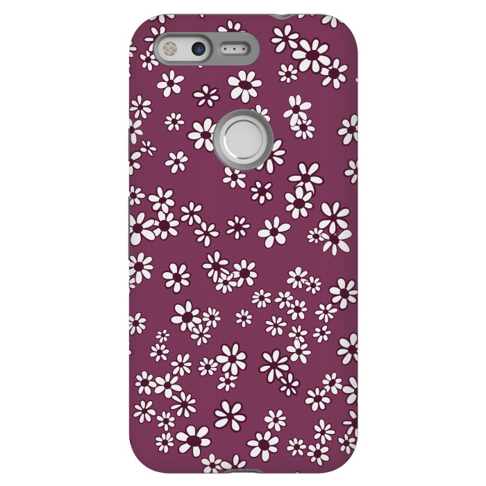 Pixel StrongFit Ditsy Daisies on Purple by Paula Ohreen