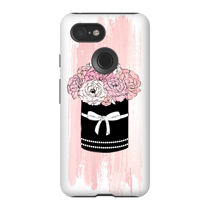 Pixel 3 StrongFit Flower Box with pink Peonies by Martina